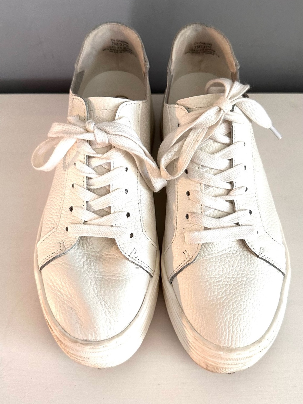 CROWN VINTAGE - Women’s, Leather Platform Sneakers, Lace Up, Size 7